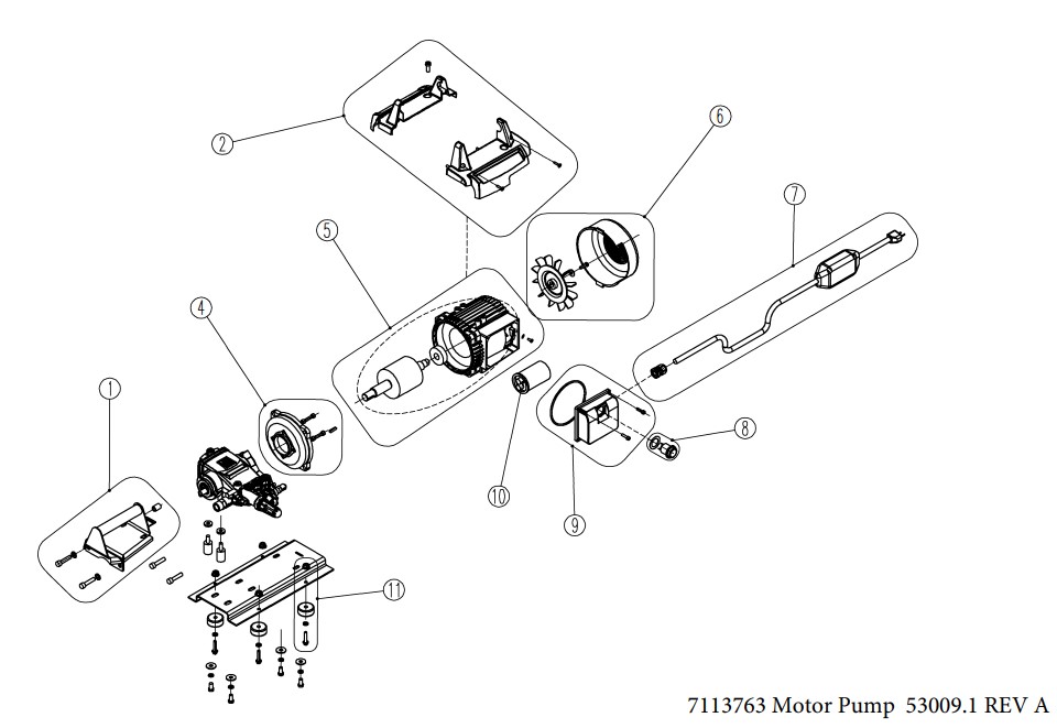 SIMPSON 7113763 Pump & Motor breakdown